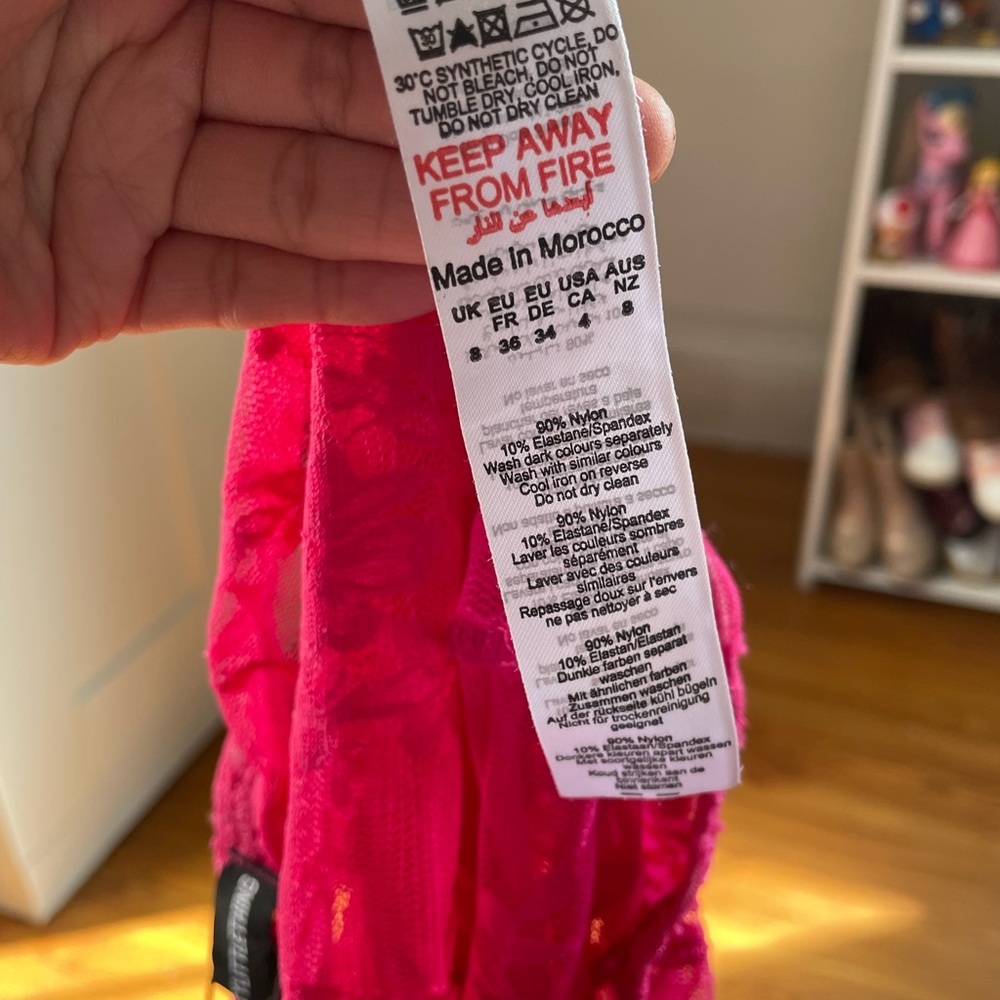 Pink Lace Ruffle Pants - Picture 5 of 9